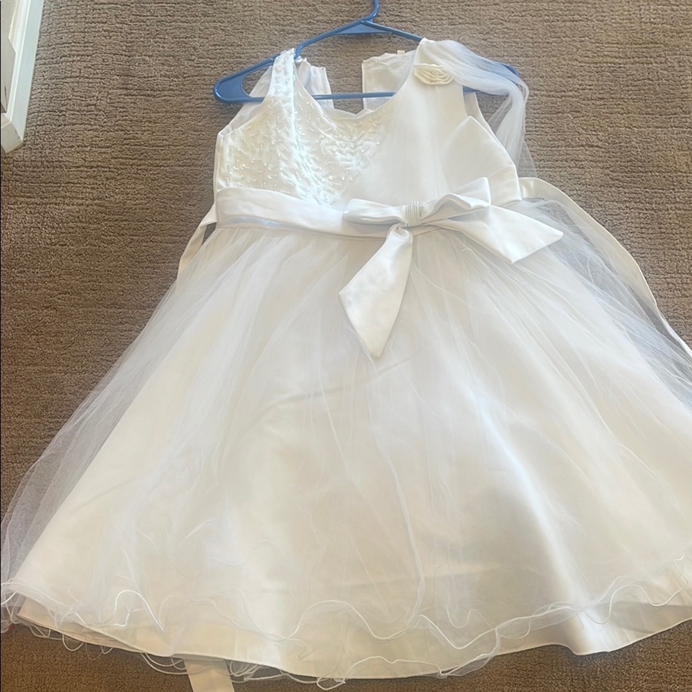 Elegant White Kids Dress